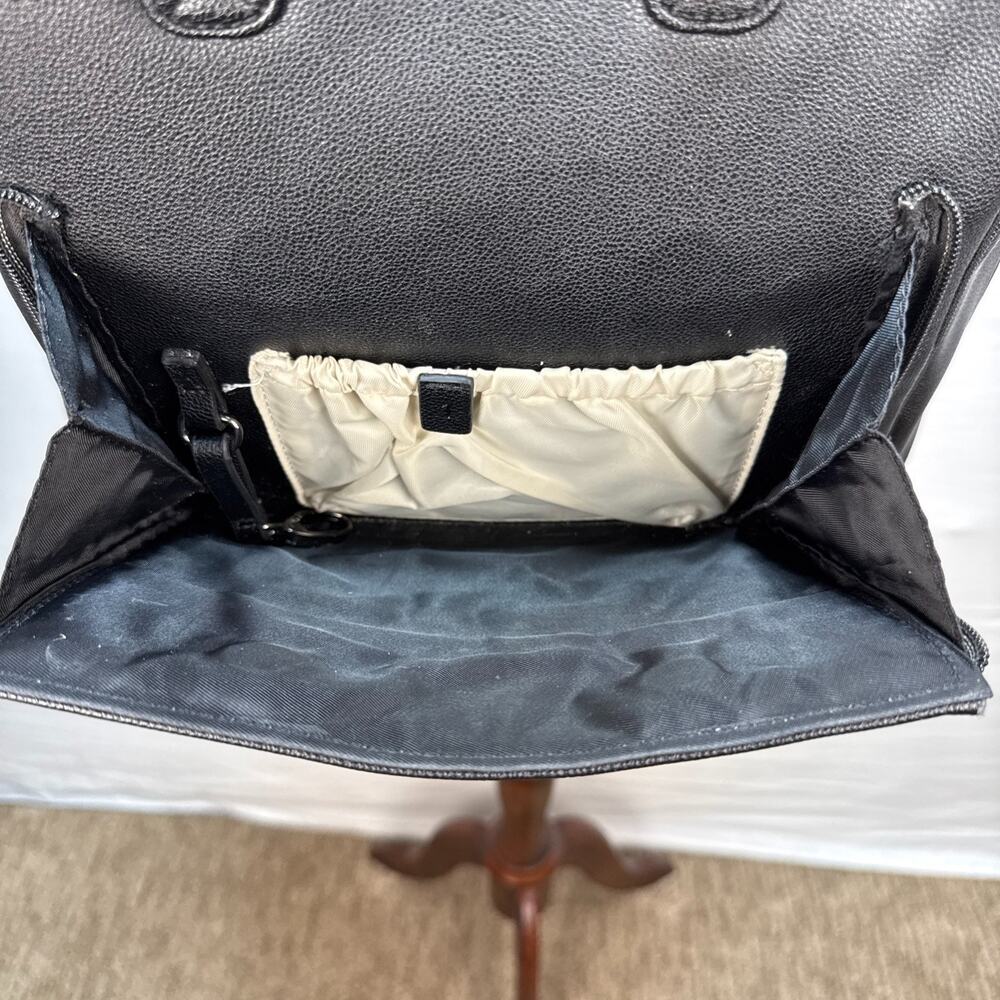 Ayla & Co Mini Bag Black Transitional Minimal Diaper Bag Backpack Vegan Leather - Picture 13 of 14